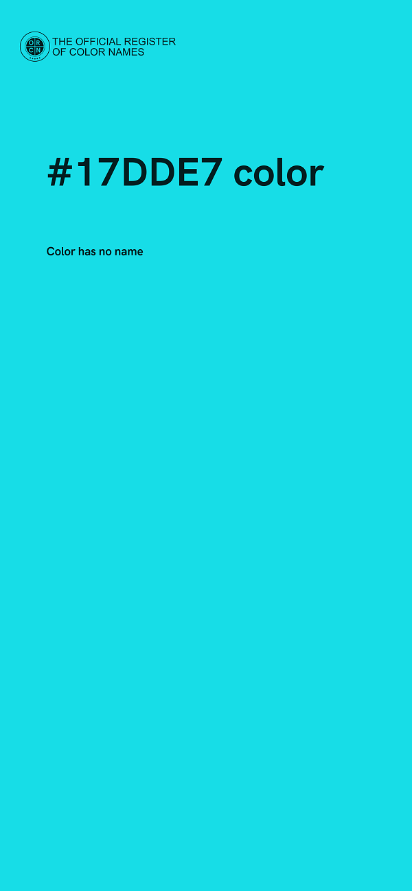 #17DDE7 color image