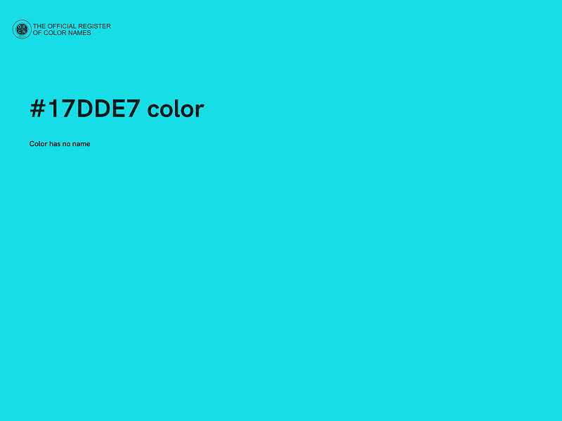 #17DDE7 color image