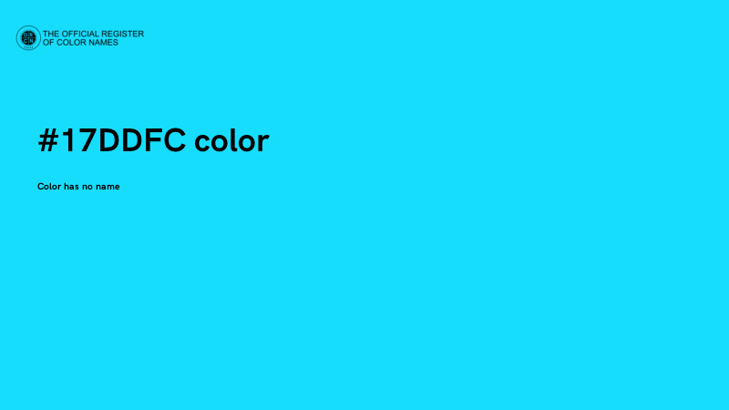 #17DDFC color image