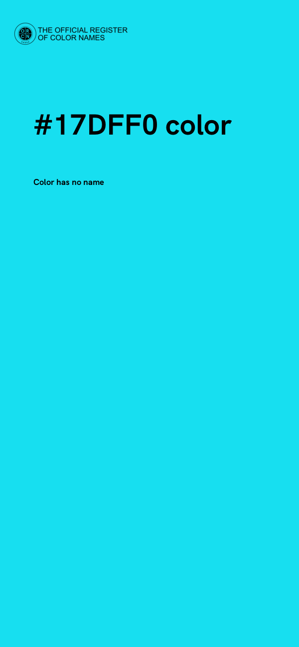 #17DFF0 color image