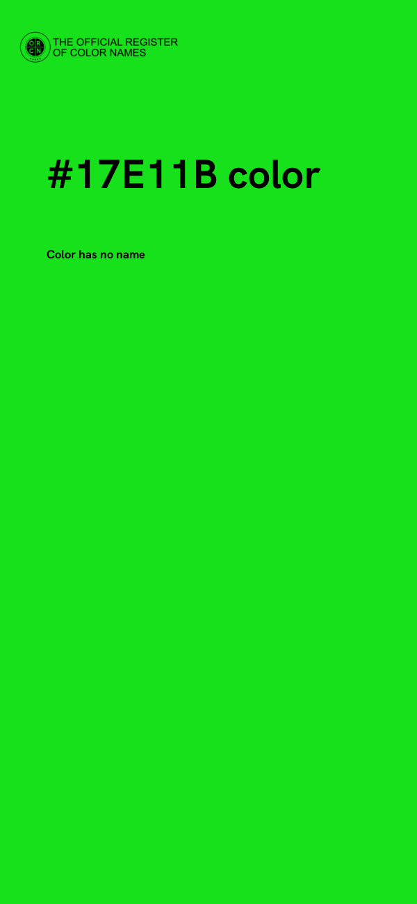 #17E11B color image