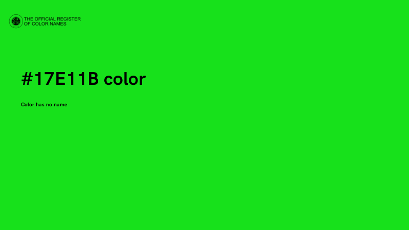 #17E11B color image