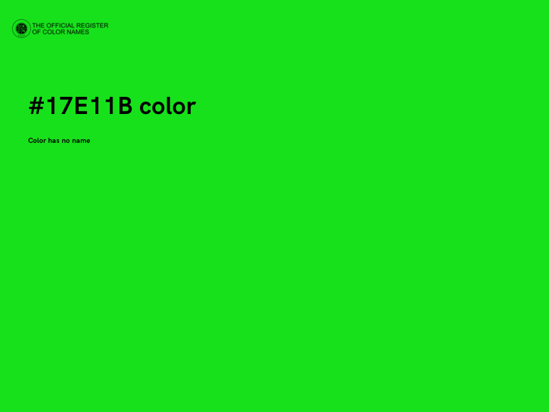 #17E11B color image