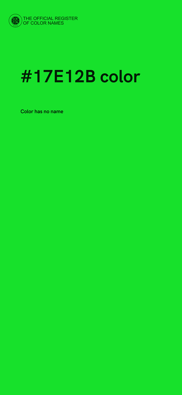 #17E12B color image