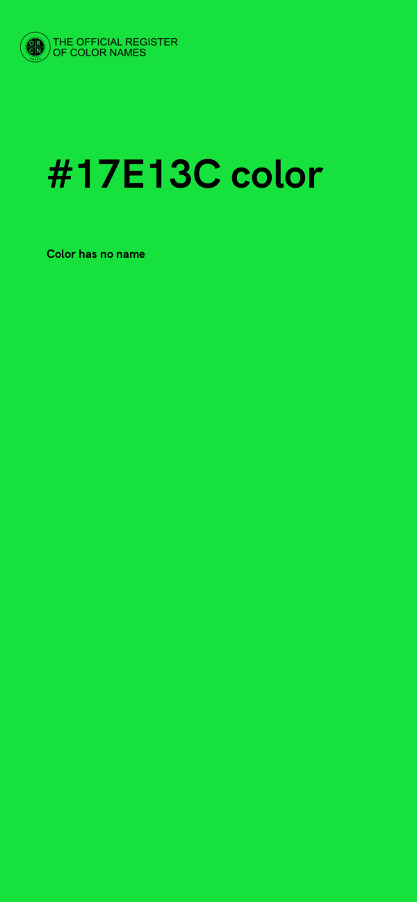 #17E13C color image