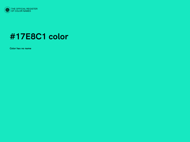 #17E8C1 color image