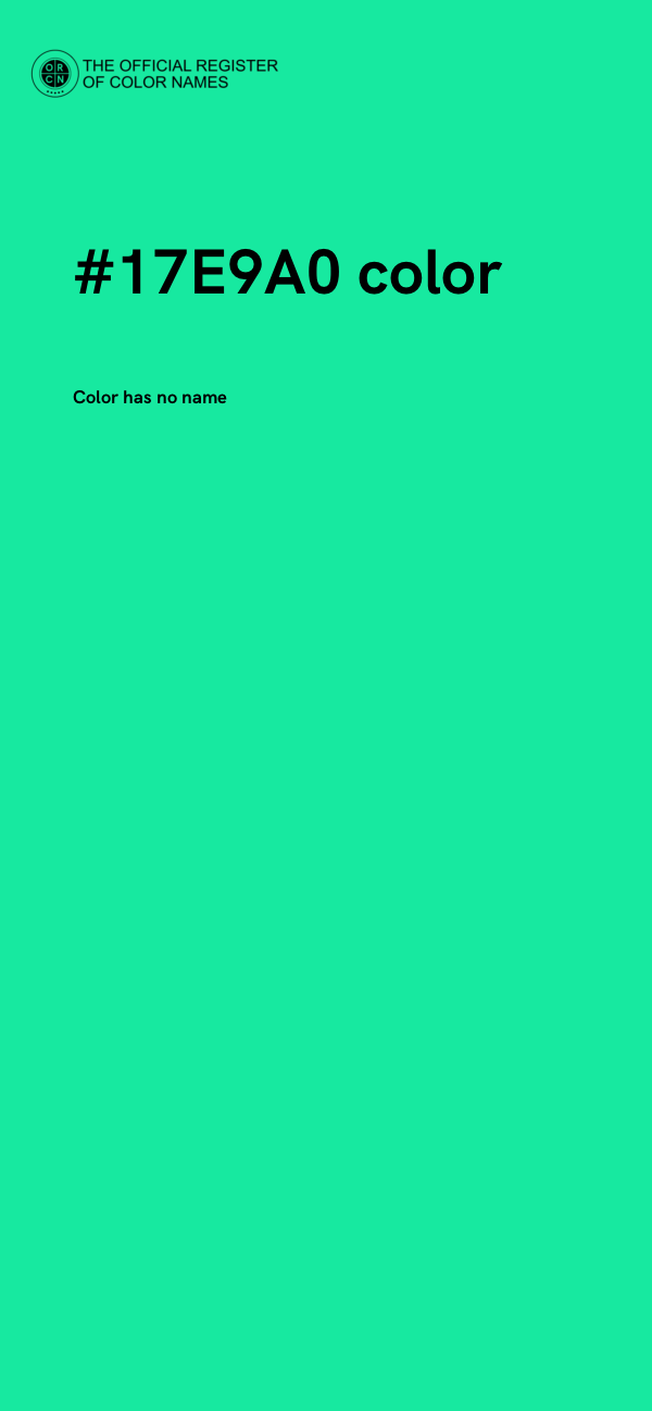 #17E9A0 color image