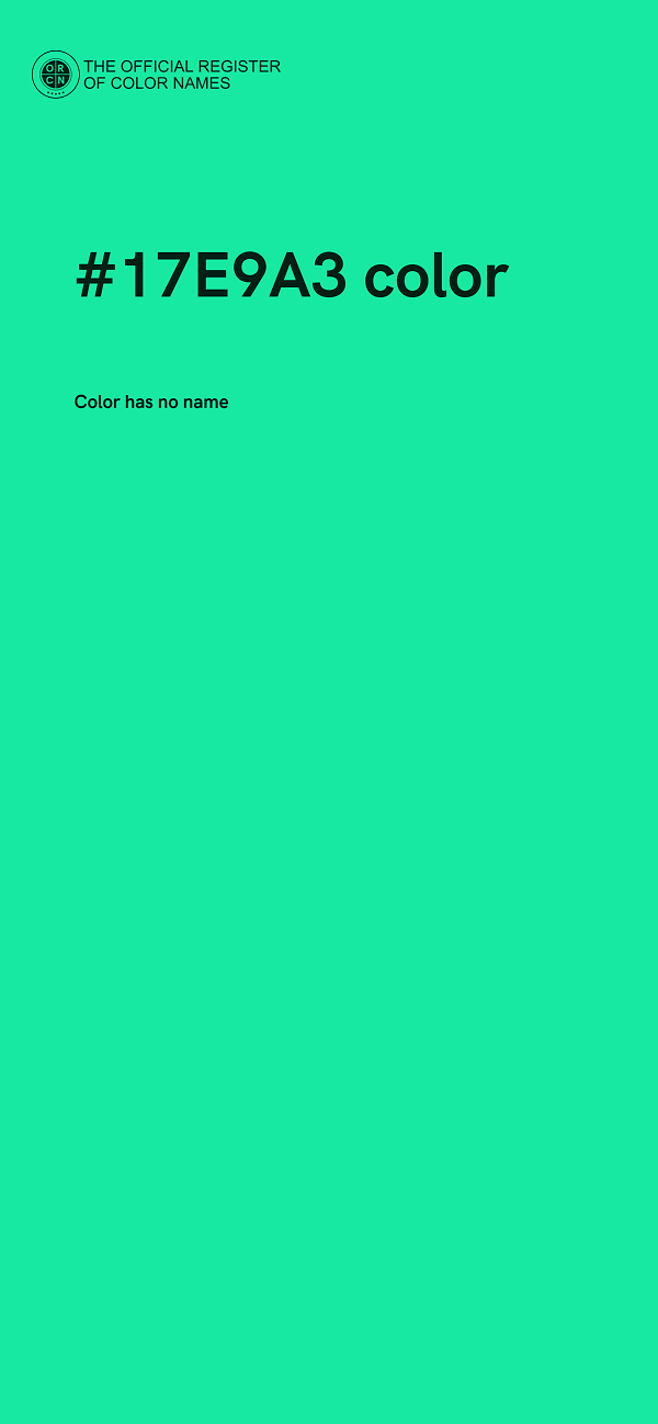 #17E9A3 color image