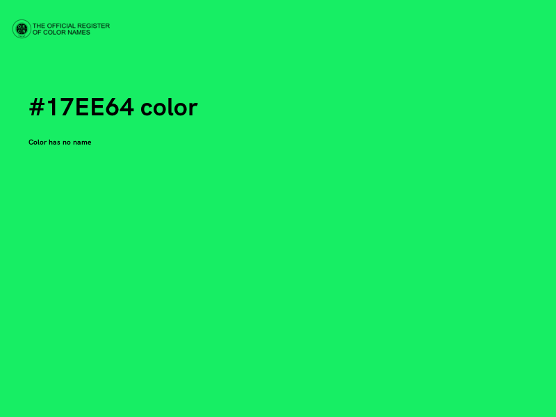 #17EE64 color image