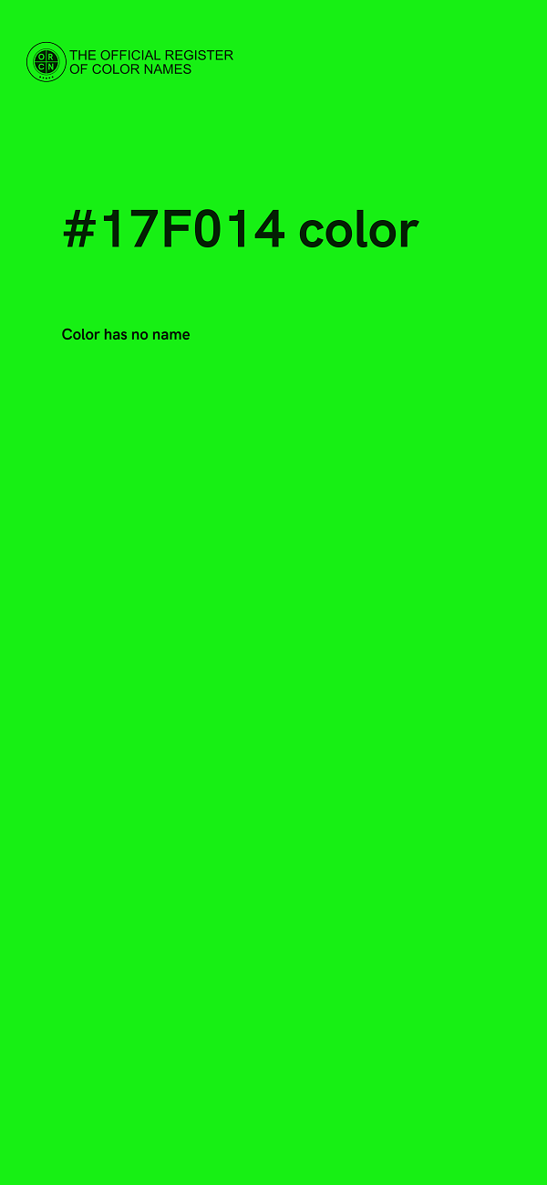 #17F014 color image