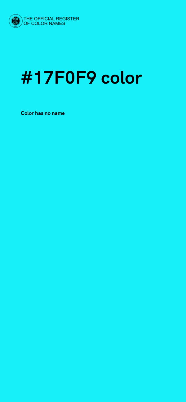 #17F0F9 color image