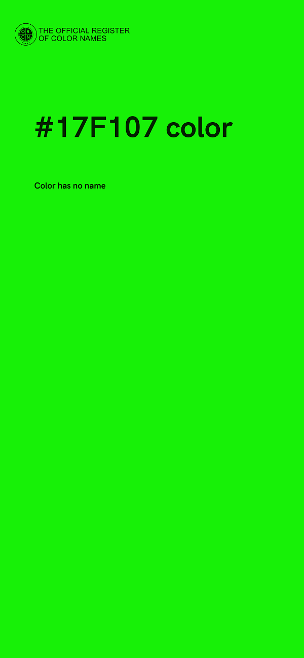 #17F107 color image