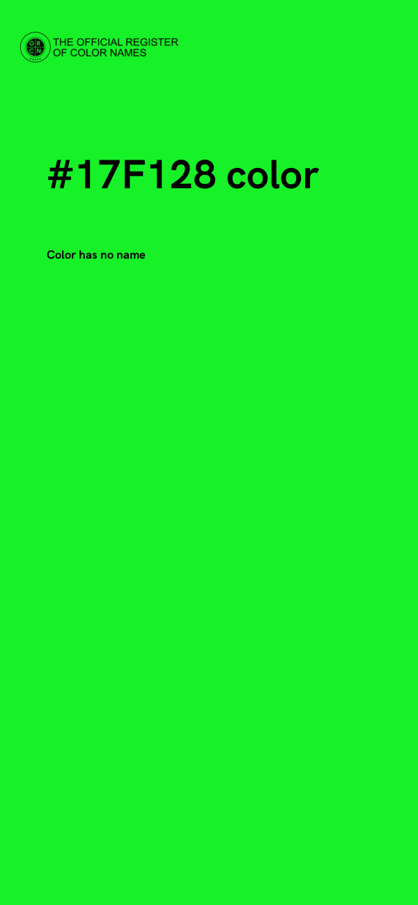 #17F128 color image