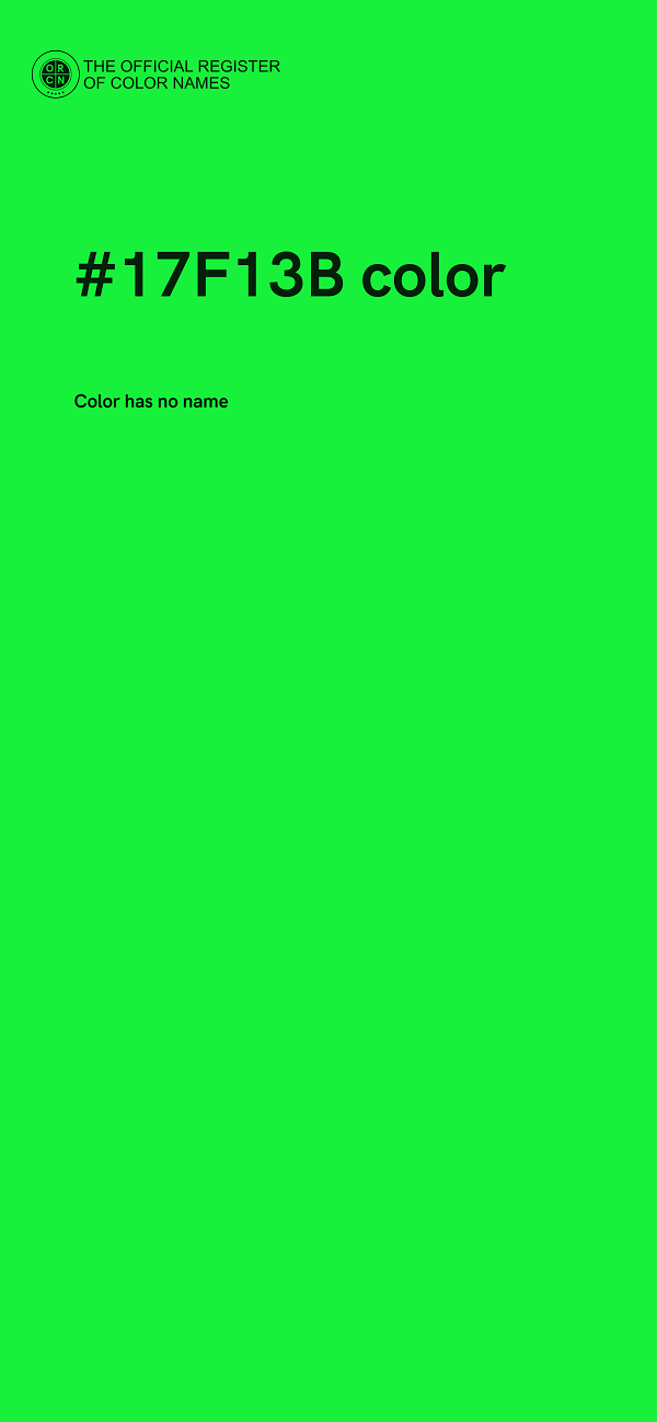 #17F13B color image