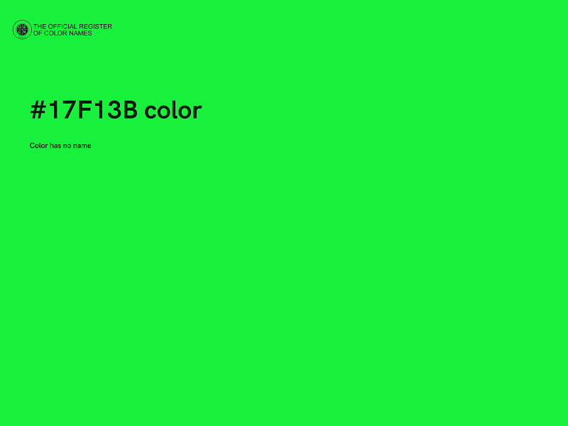 #17F13B color image