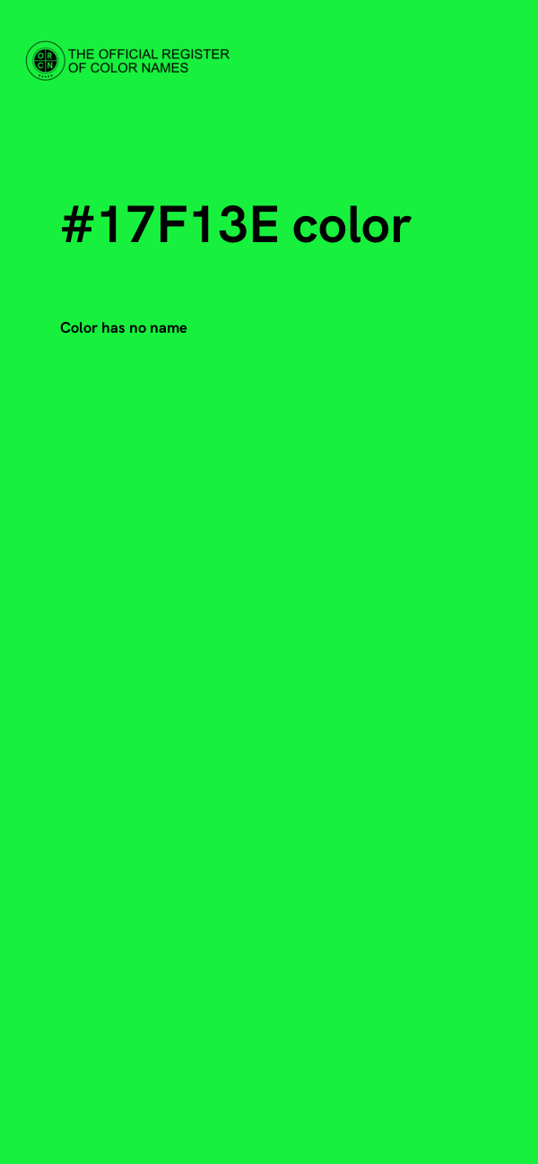 #17F13E color image