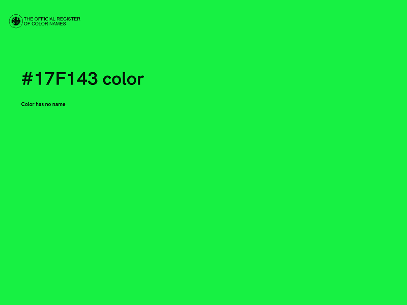 #17F143 color image