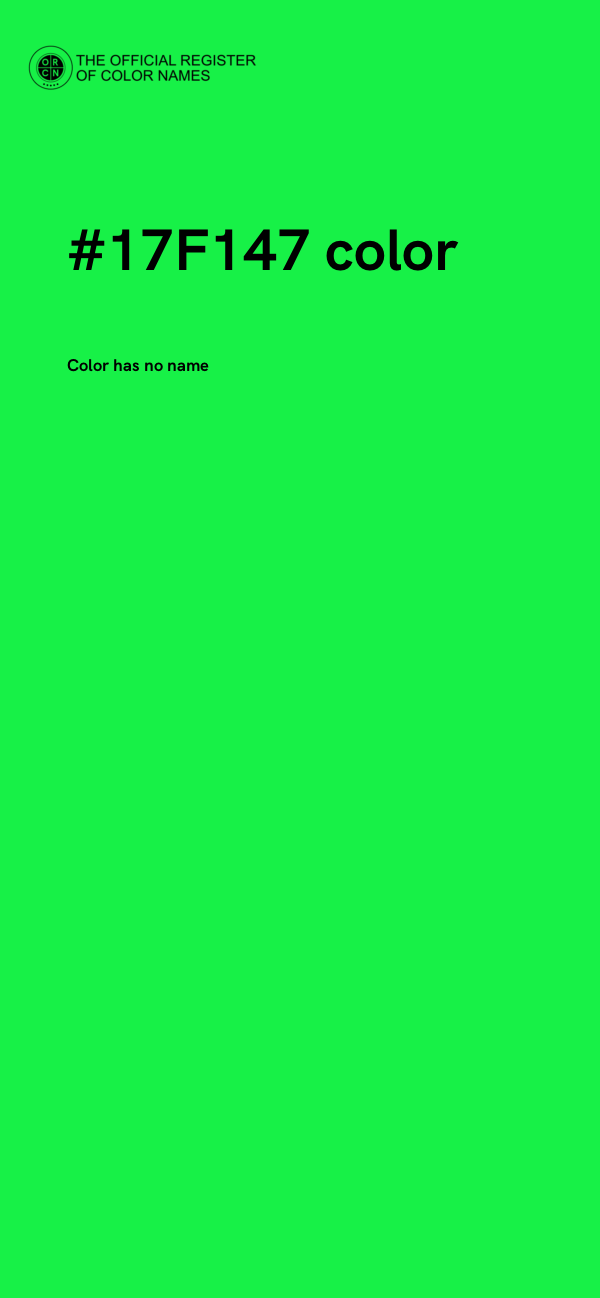 #17F147 color image