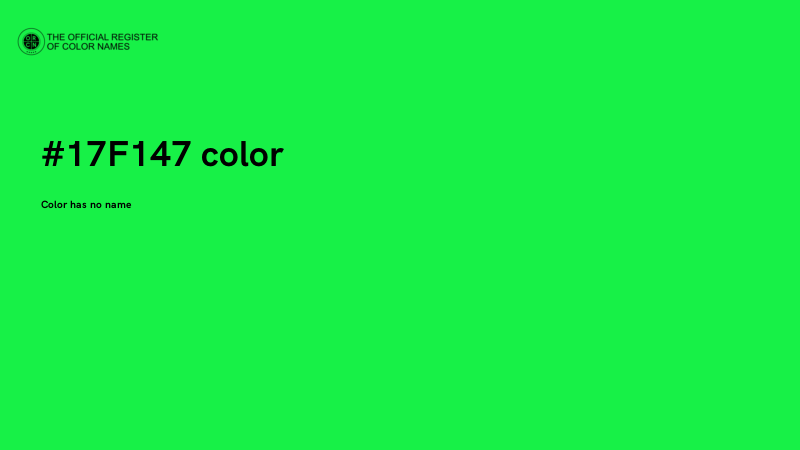 #17F147 color image