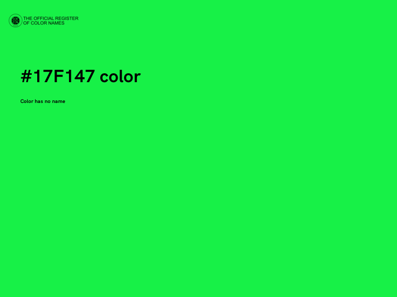 #17F147 color image