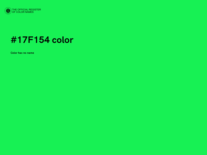 #17F154 color image