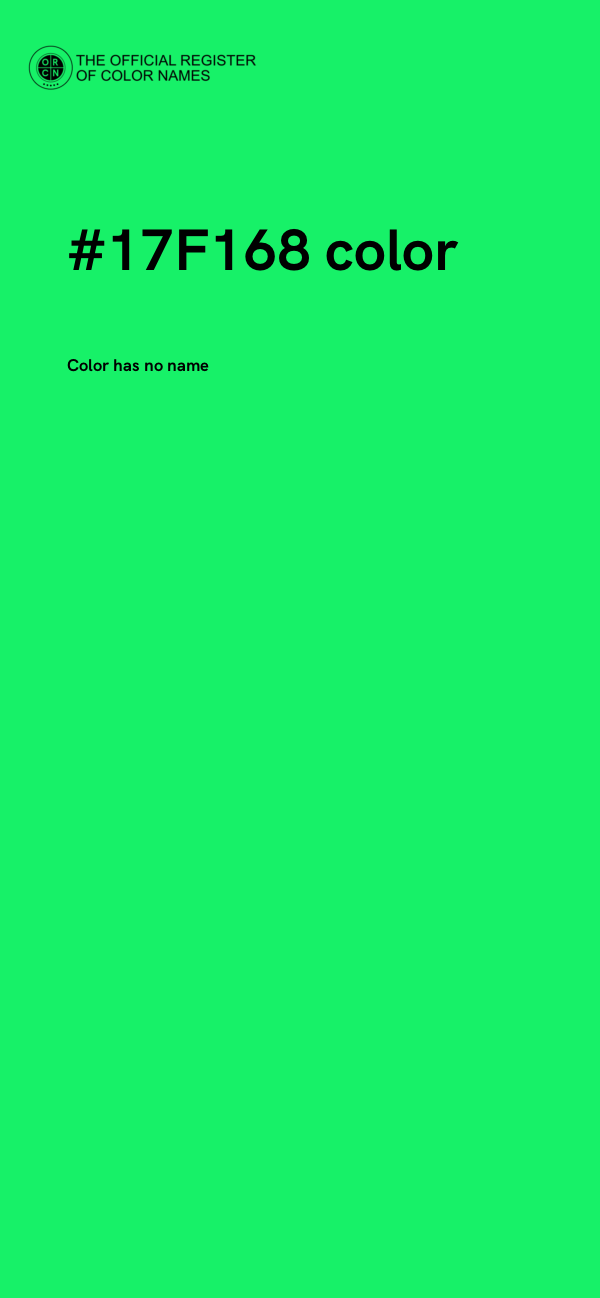 #17F168 color image