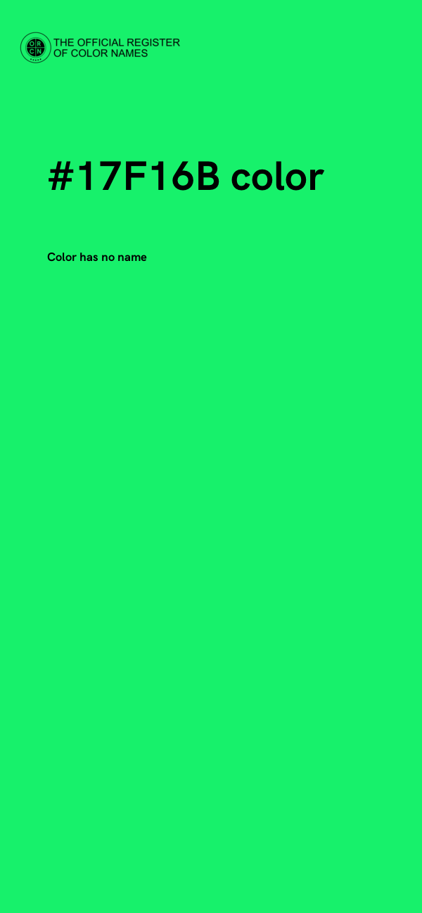 #17F16B color image