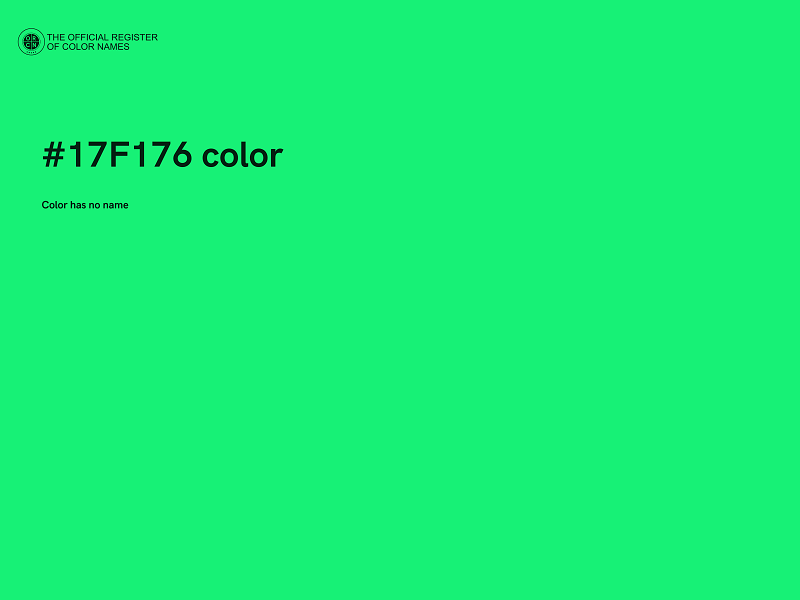 #17F176 color image