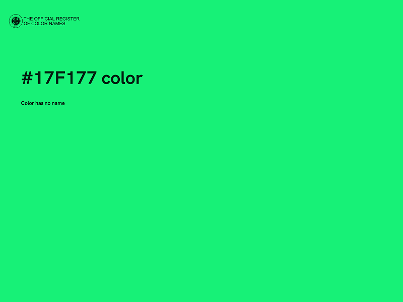 #17F177 color image