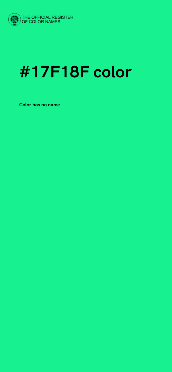 #17F18F color image
