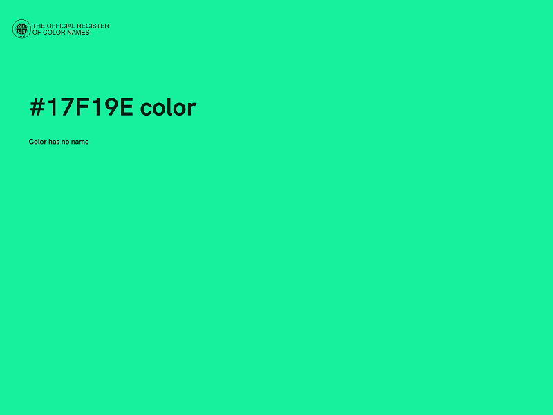 #17F19E color image