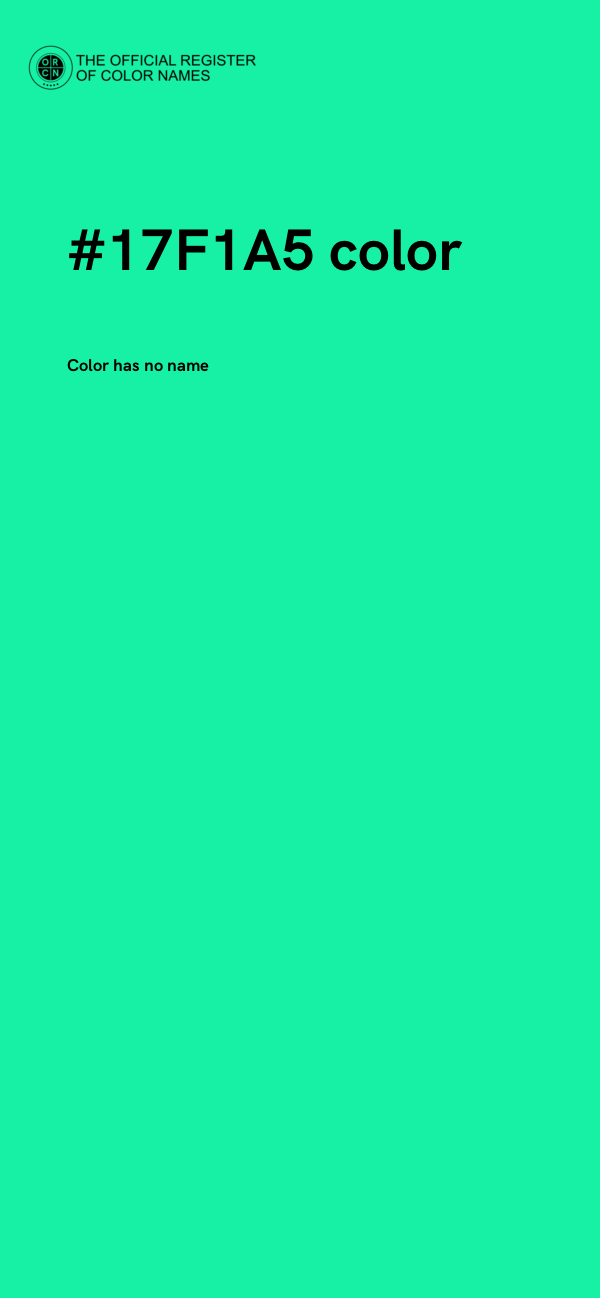 #17F1A5 color image