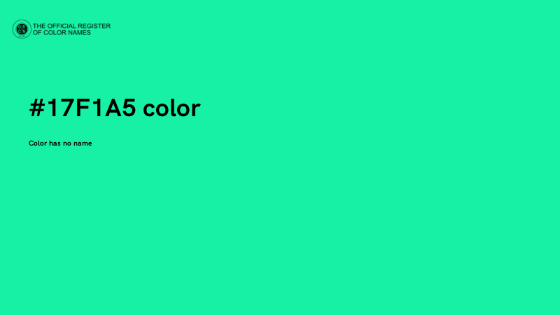 #17F1A5 color image