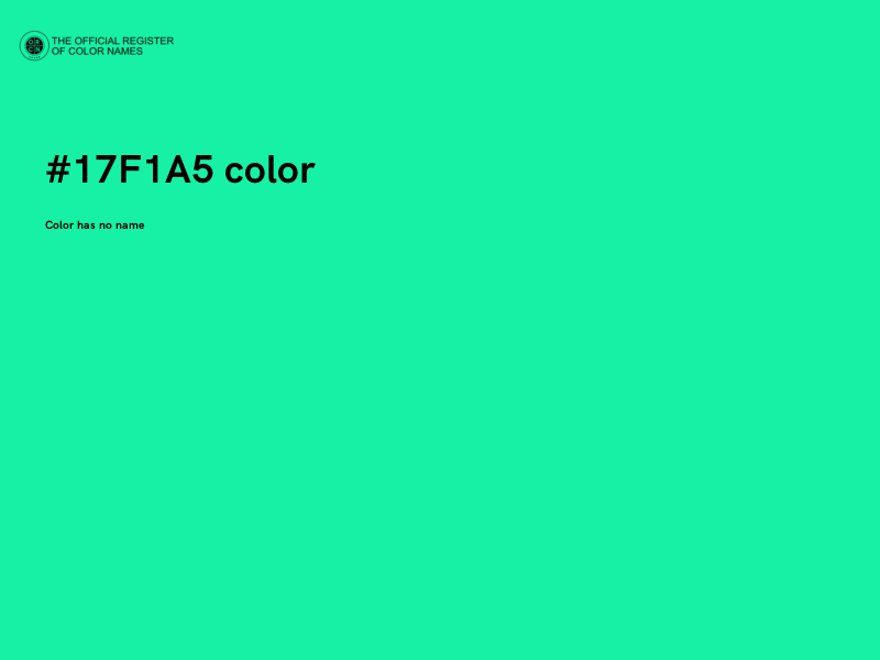 #17F1A5 color image