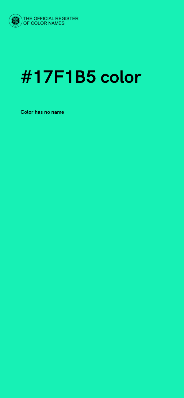 #17F1B5 color image