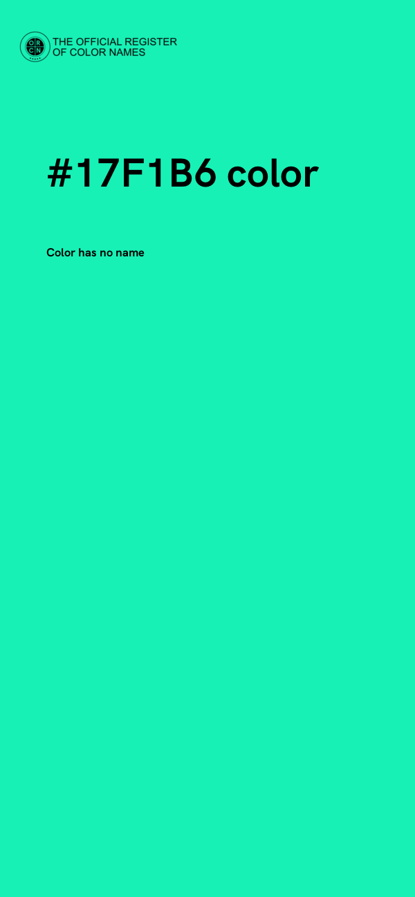 #17F1B6 color image