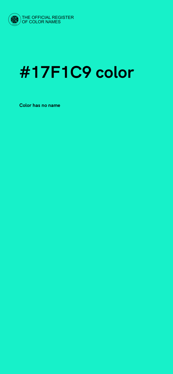 #17F1C9 color image