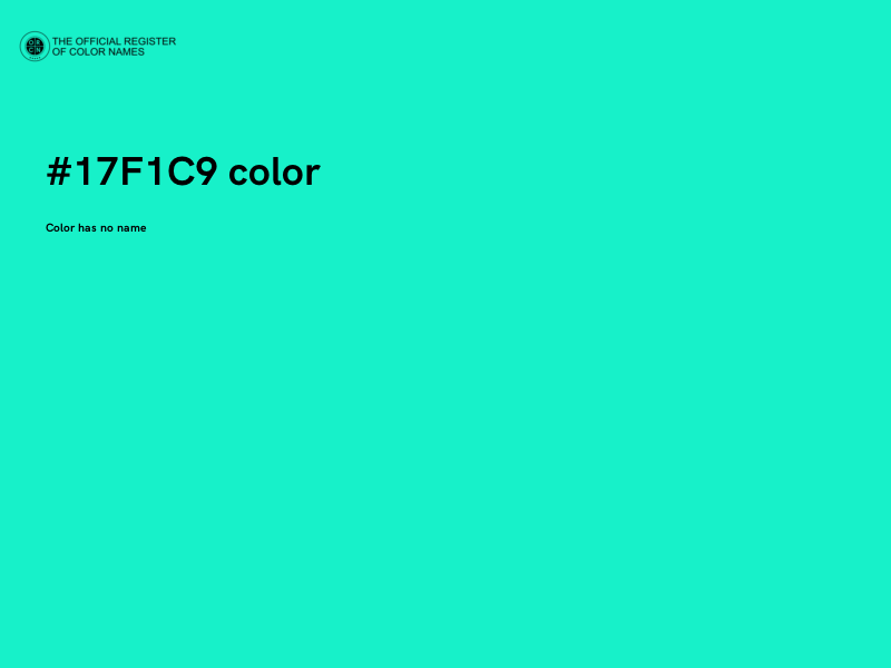 #17F1C9 color image