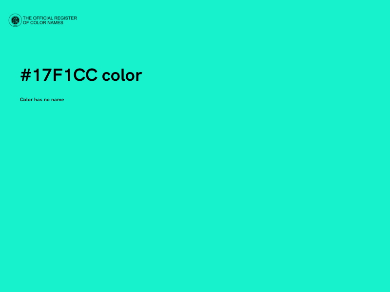 #17F1CC color image