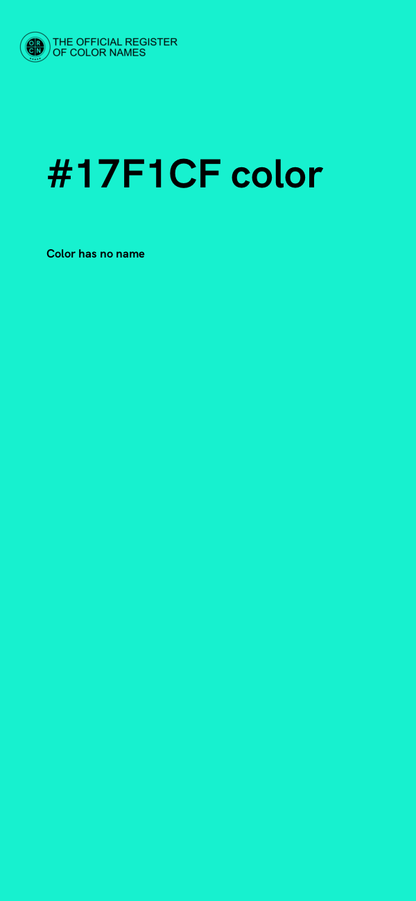 #17F1CF color image
