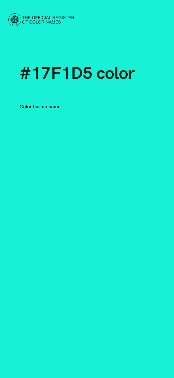 #17F1D5 color image
