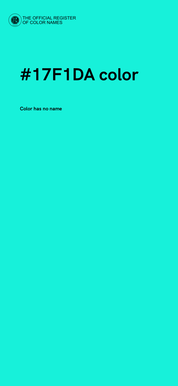 #17F1DA color image