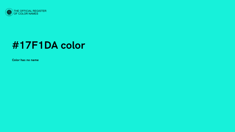 #17F1DA color image