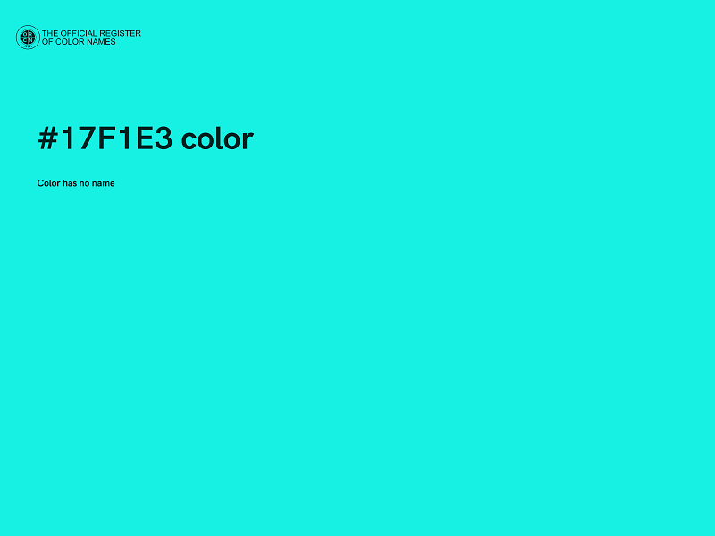 #17F1E3 color image