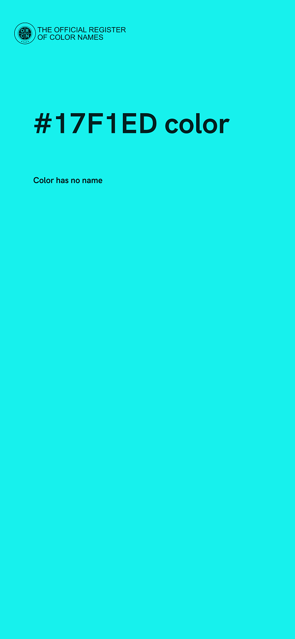 #17F1ED color image