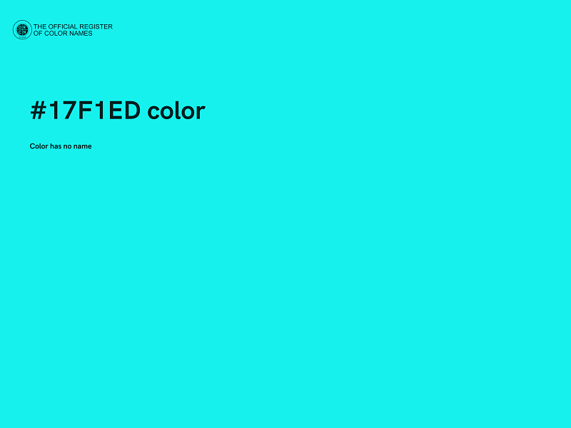 #17F1ED color image