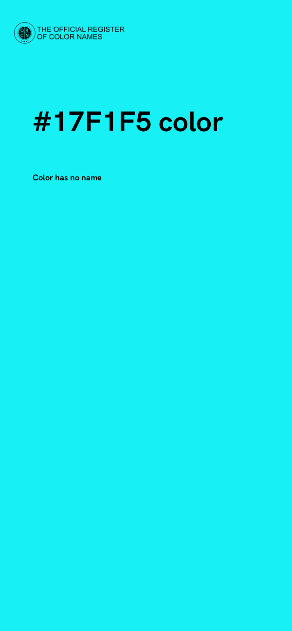 #17F1F5 color image