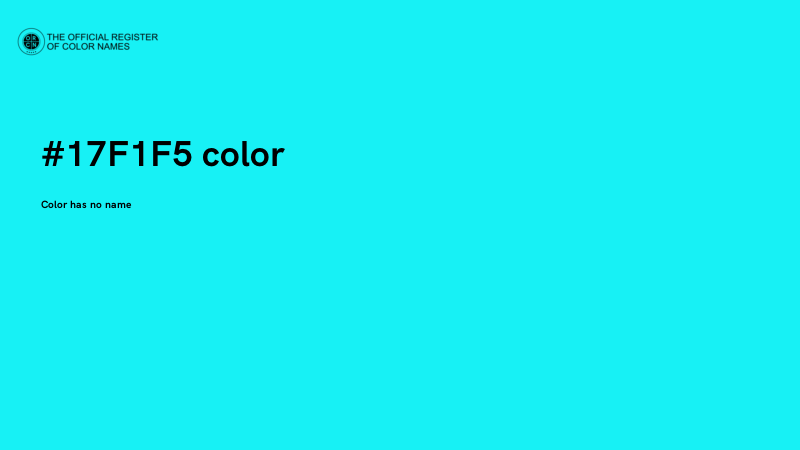 #17F1F5 color image