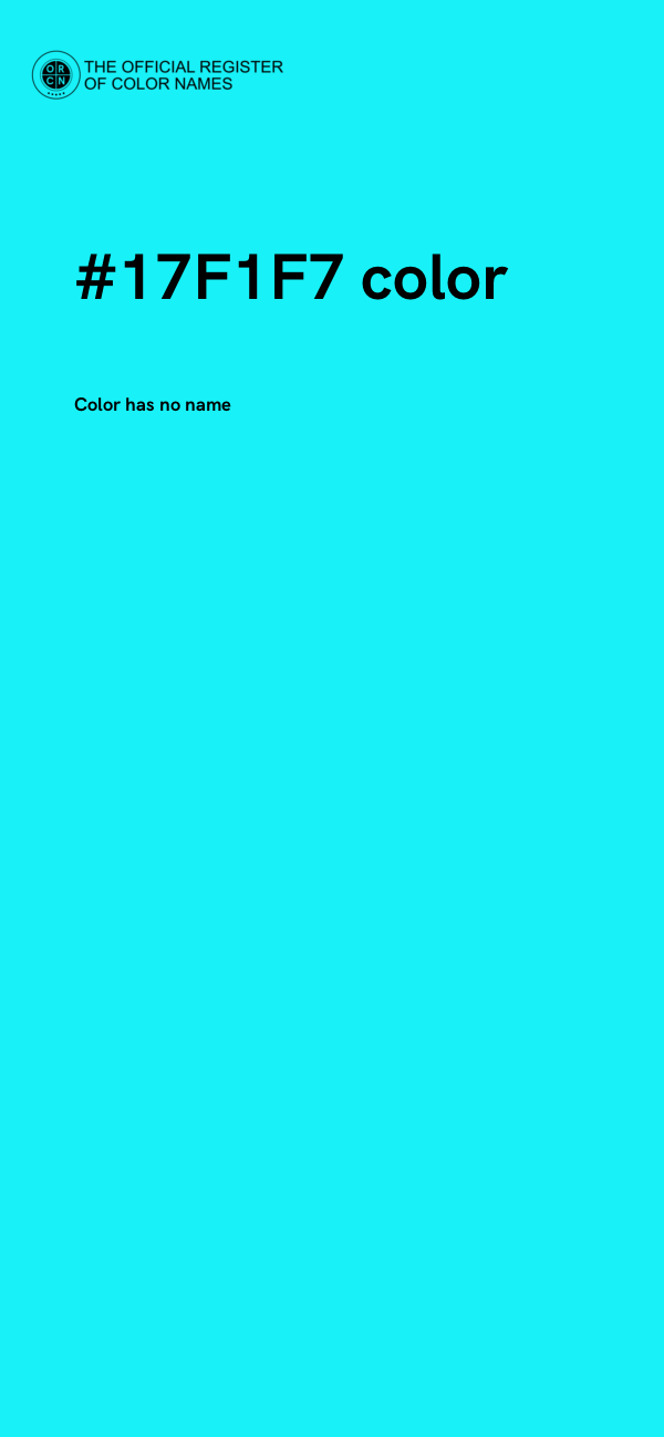 #17F1F7 color image