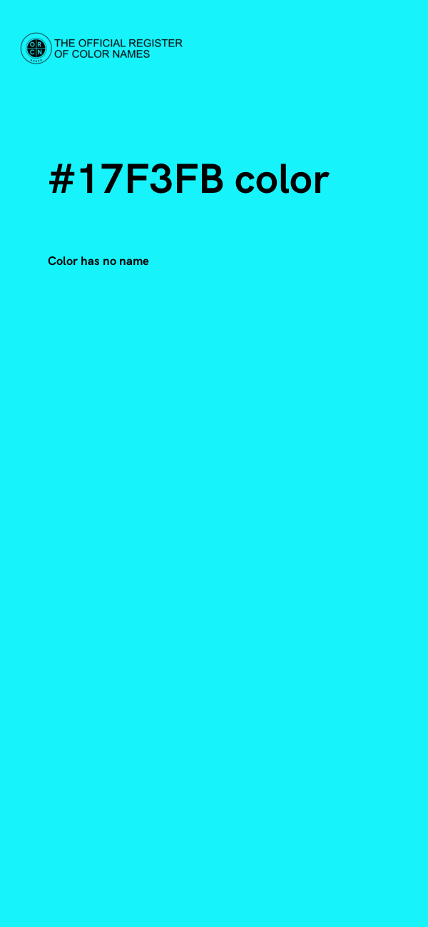 #17F3FB color image